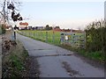 Access road from Borwick Lane