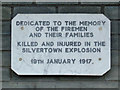 Silvertown explosion memorial plaque