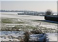 Snow in the fields north of Grove village