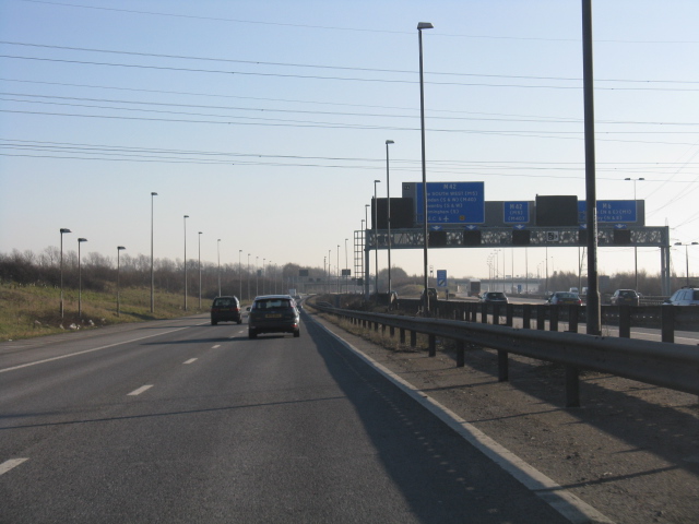 Slip roads to the southbound M42 © Peter Whatley :: Geograph Britain ...