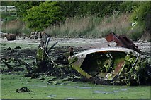 SU6100 : Wrecked leisure boat and unknown vessel, Forton Lake by Daniel Karmy