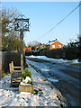 Seat by the village sign, Chattisham