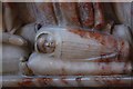 TQ7237 : Chrism baby, Culpeper Memorial, St Mary's Goudhurst by Julian P Guffogg