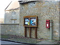ST5816 : Over Compton: postbox № DT9 16 and noticeboard by Chris Downer