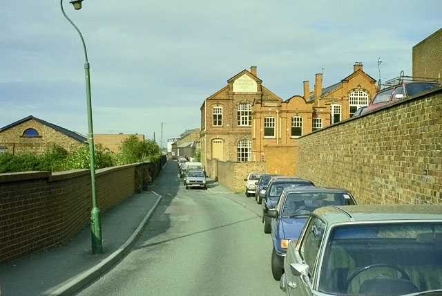 Beacall's Lane and Shrewsbury Lancasterian School, 1990