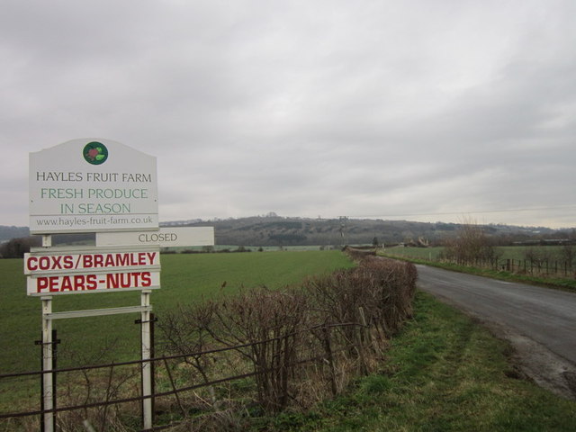 The entrance to Hayles Fruit Farm