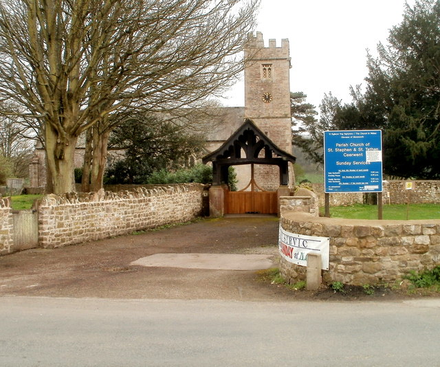 Lych gate and tower, Grade II* listed Parish Church of St Stephen & St Tathan, Caerwent