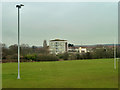 Over the playing fields to Swanscombe House