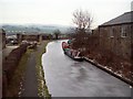 Barges on a Frozen Peak Forest Canal