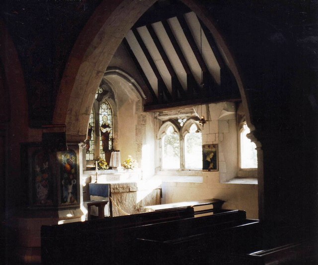 Interior of St. Michael and All Angels, Berwick , East Sussex