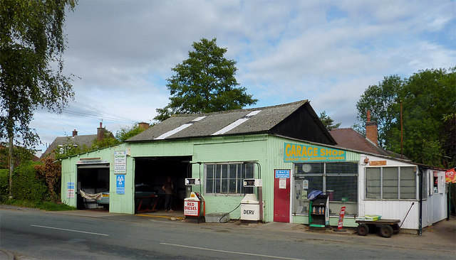 Turner's Garage at Wheaton Aston,... © Roger Kidd :: Geograph Britain ...