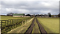 Farm track rising to South Shields Farm