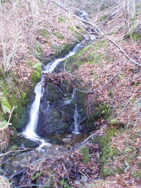 Waterfall beside Boleskine Cemetery from South Loch Ness Path