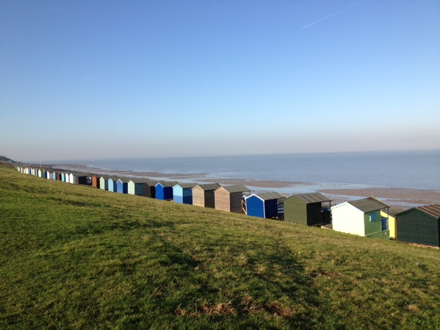 Whitstable: colourful beach huts at Tankerton