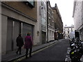 Pedestrians approaching Hanover Place