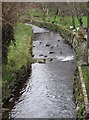 The canalised Clanrye River north of the B8 at Mayobridge