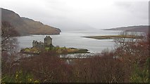 NG8825 : Loch Duich and that castle by Richard Webb