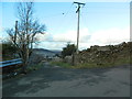 Drystone wall at the entrance to Highland Farm