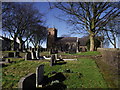 Graveyard and church in Brindle