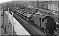 Up local freight passing Port Talbot with an LMS-type locomotive