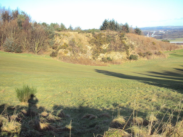 Crag on third hole Auchmill Golf Course