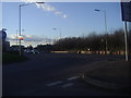 Roundabout at the end of Colnbrook Bypass