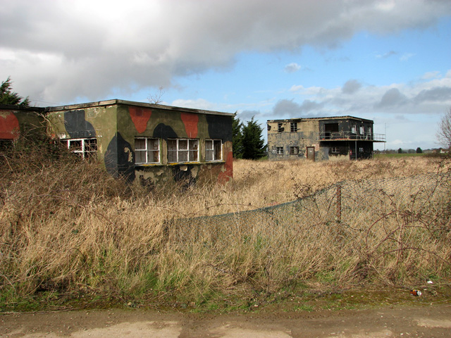 The two derelict control towers at... © Evelyn Simak cc-by-sa/2.0 ...