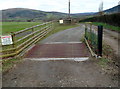 Cattle grid at entrance to The Lawns Farm, Grosmont