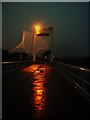 Late rainy evening on the bridge, Forton Lake