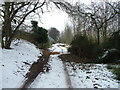 Path behind King Edward VI school, in the snow