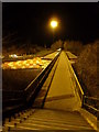 ST5689 : Aust: footbridge over the M48 by Chris Downer