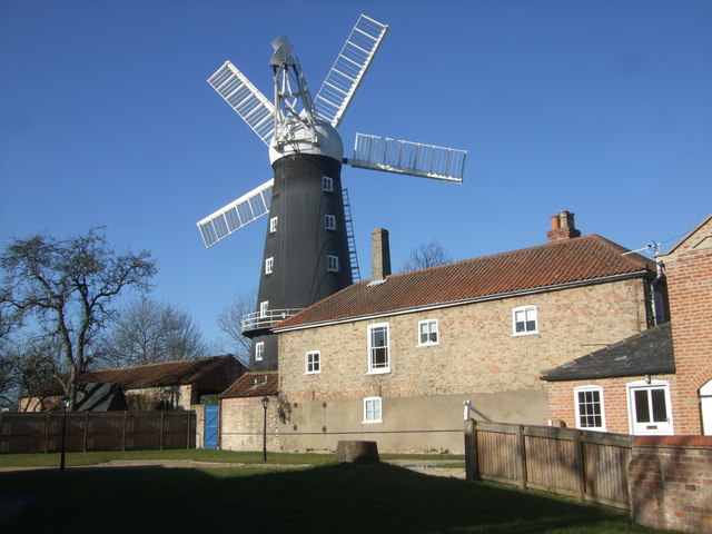 Alford Windmill and surrounding buildings