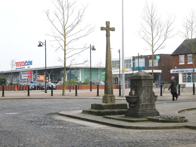 Leyland Cross and Victorian drinking fountain