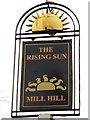 Sign for The Rising Sun, Marsh Lane, NW7