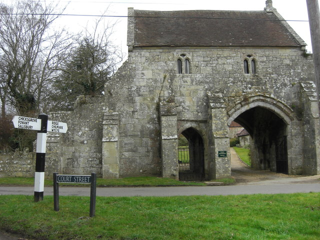 Imposing outer entrance to Place Farm