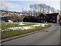 A First Capital Connect train crosses a bridge, Haywards Heath