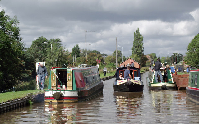 Narrowboats at Barbridge, Cheshire