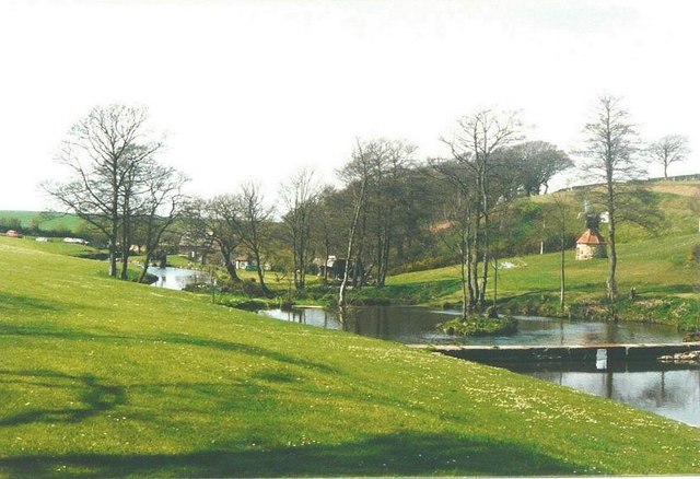 The Caul Bourne east of the watermill in 1988