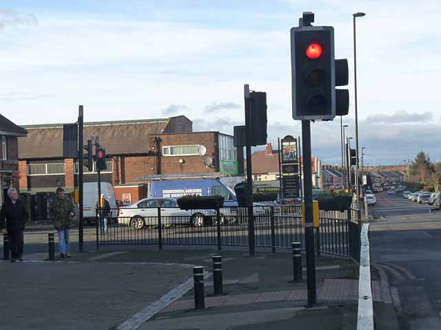 Traffic lights at the centre of Wideopen