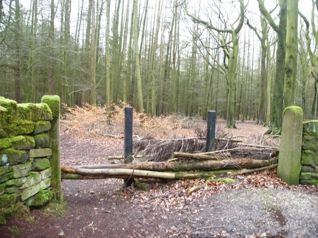 Blocked entrance to Boothroyd Wood