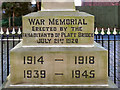 War Memorial Inscription