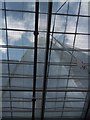 The Shard viewed through the roof of London Bridge Station