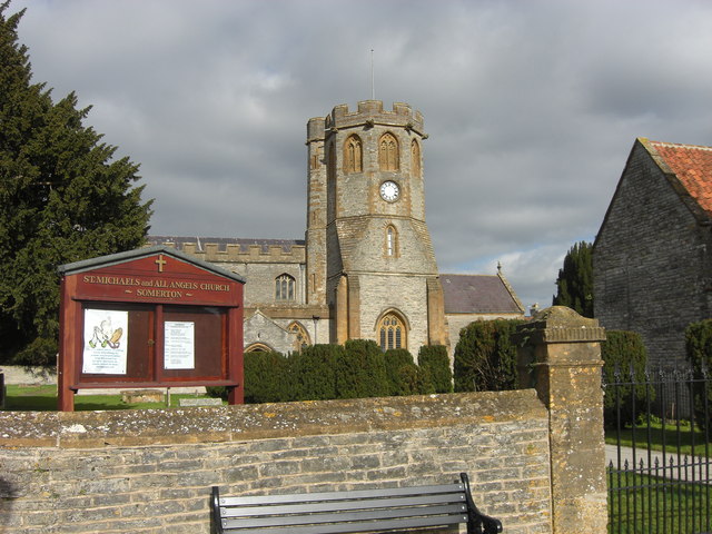 St Michael's and All Angels church in Somerton