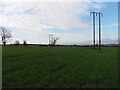 Low level power lines near Gotherington