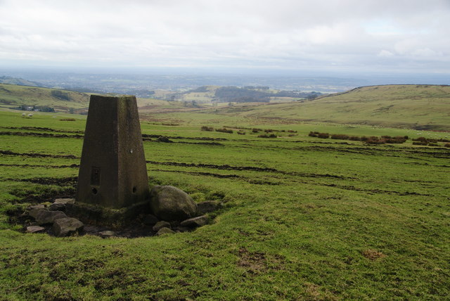 Trig point on Sponds Hill