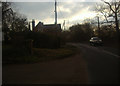 Knowle Lane at the entrance to Snoxhill Farm