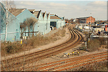 SK9770 : Railway view from Pelham Bridge by Richard Croft