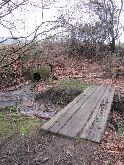 Footbridge Over The Chad and Ground Drain