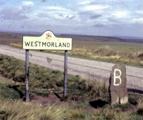 Boundary stone and Road Sign (1970)