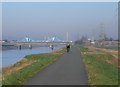 Cyclist on the Dee Coast Path